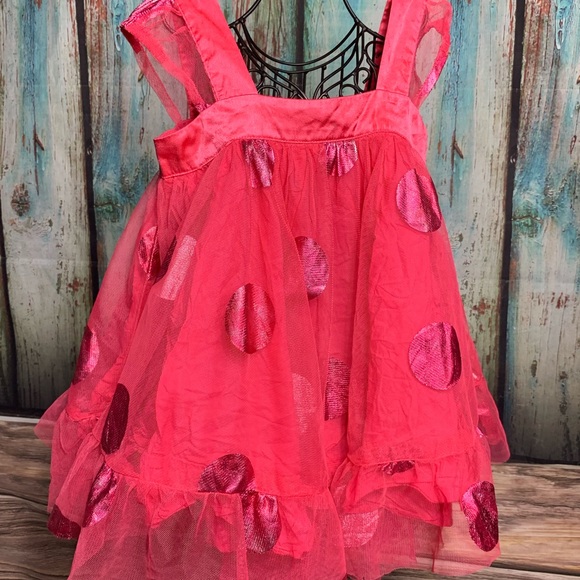 GapBaby Girl Twirly PinkShimmery Dotted TulleDress - Picture 2 of 8